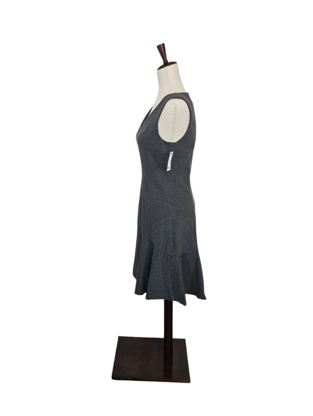 Diane Von Furstenberg Gray Sleeveless  V-Neck Fit Flare Work Mini Dress‎ 10 NWT - Picture 4 of 10